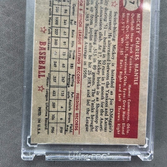 Signed mickey mantle card in case - Picture 2 of 2